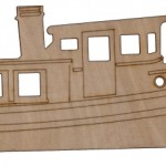Laser Cut and Laser Engraved 5/8" Plywood Boat Artwork