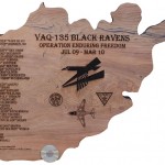 Laser Cut and Laser Engraved Wood Black Raven Mural