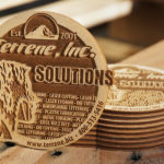 Laser Cut and Laser Engraved 1/8" Birch Plywood Coasters