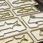 Steel Rule Dies using Birch Die Boards - Fish Shape Dies